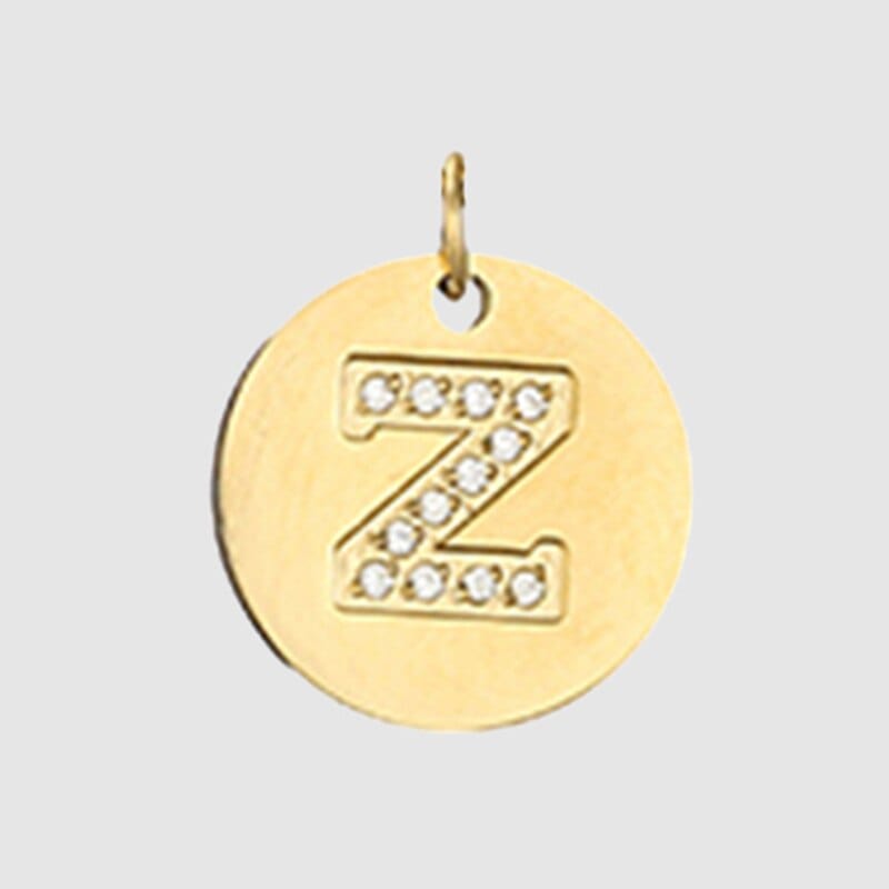 Fine and Yonder Necklaces Z Zircon Stone Letter Necklace