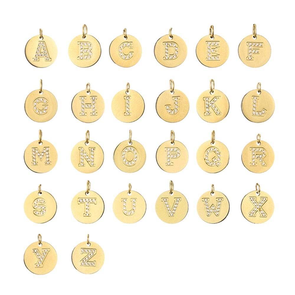 Fine and Yonder Necklaces Zircon Stone Letter Necklace