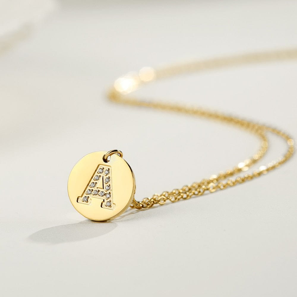 Fine and Yonder Necklaces Zircon Stone Letter Necklace