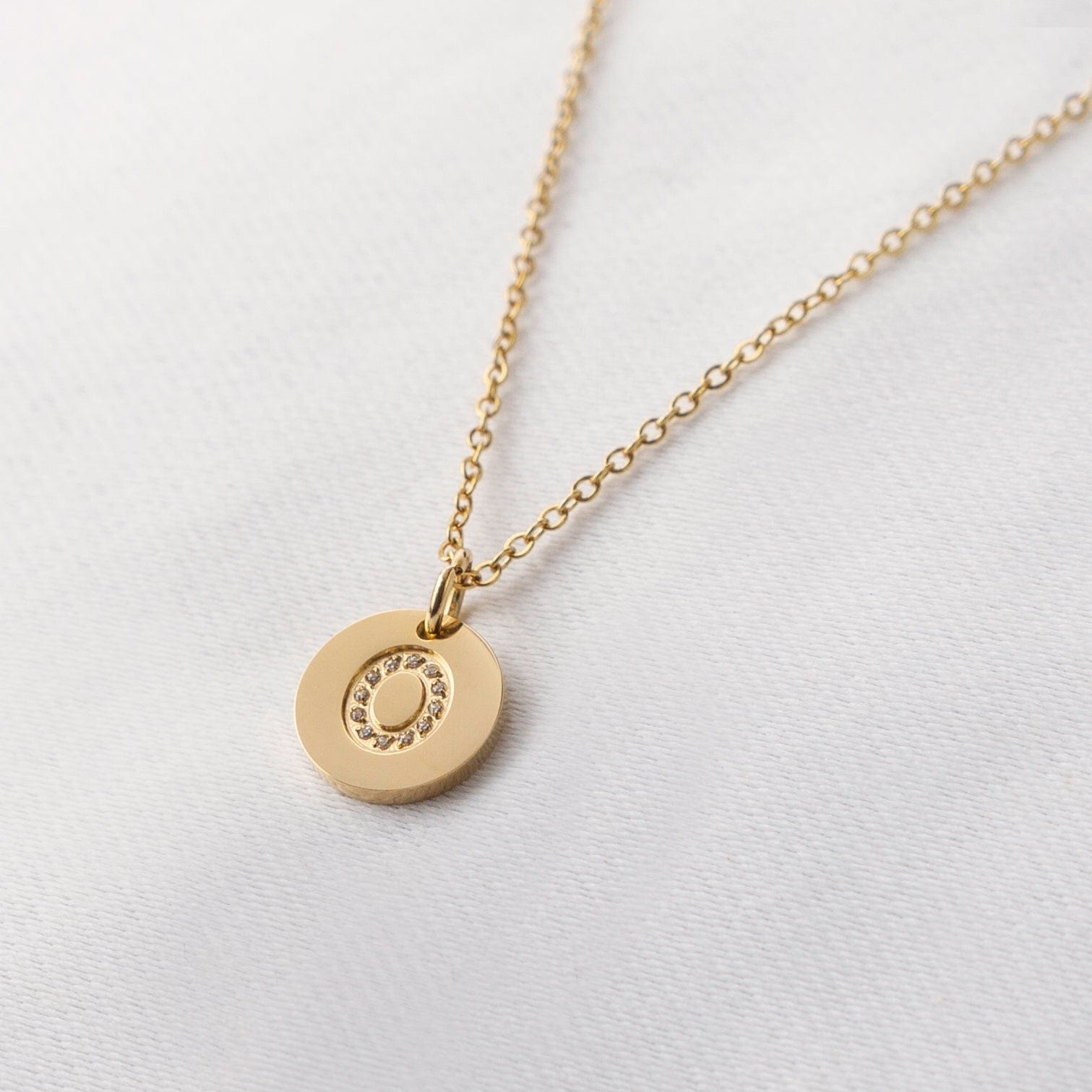 Fine and Yonder Necklaces Zircon Stone Letter Necklace