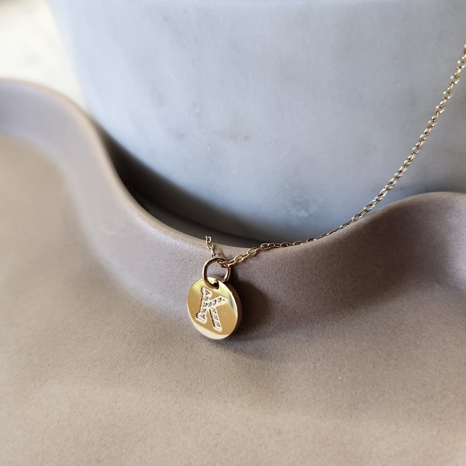 Fine and Yonder Necklaces Zircon Stone Letter Necklace