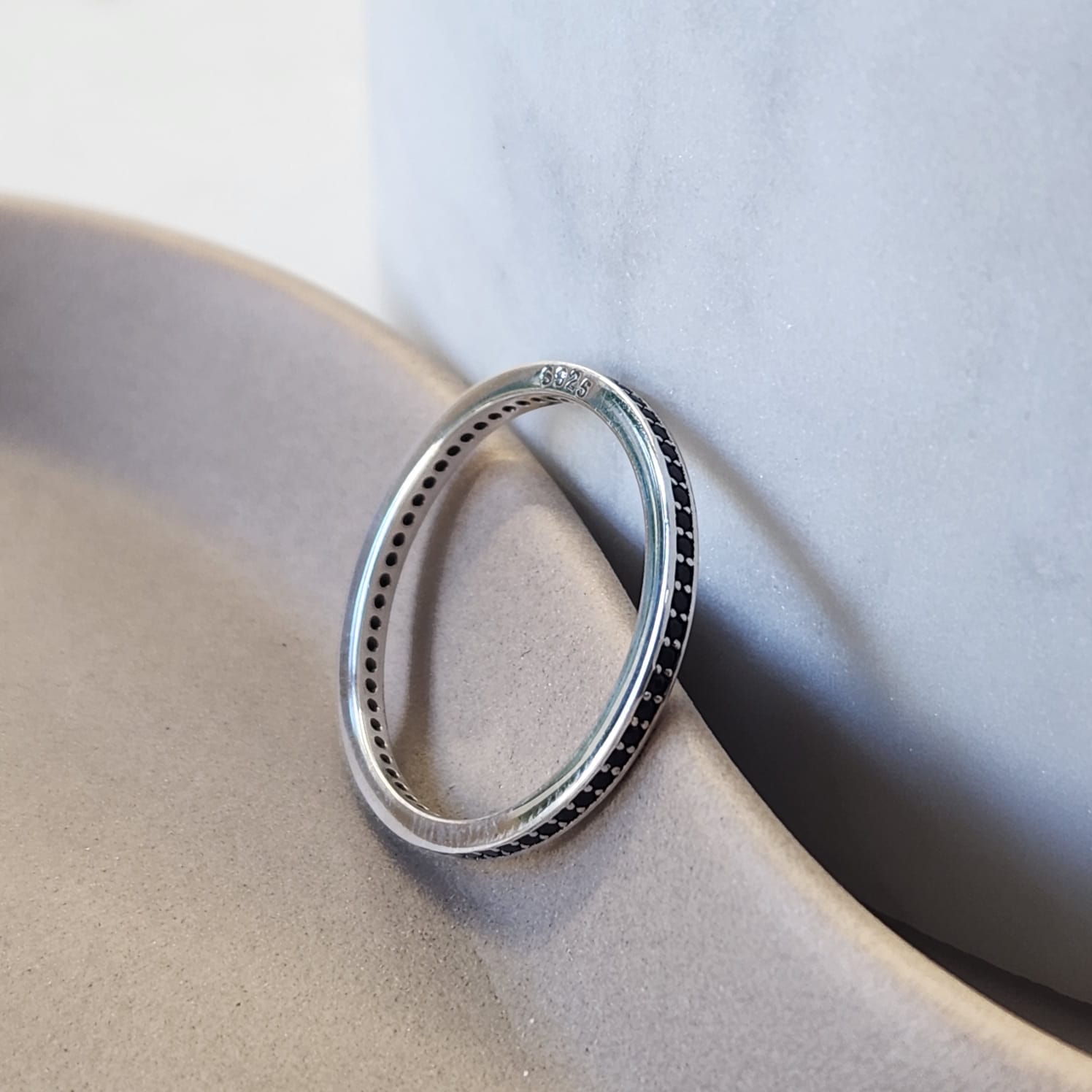 Fine and Yonder Rings 6 Eternity Black Zircon Ring
