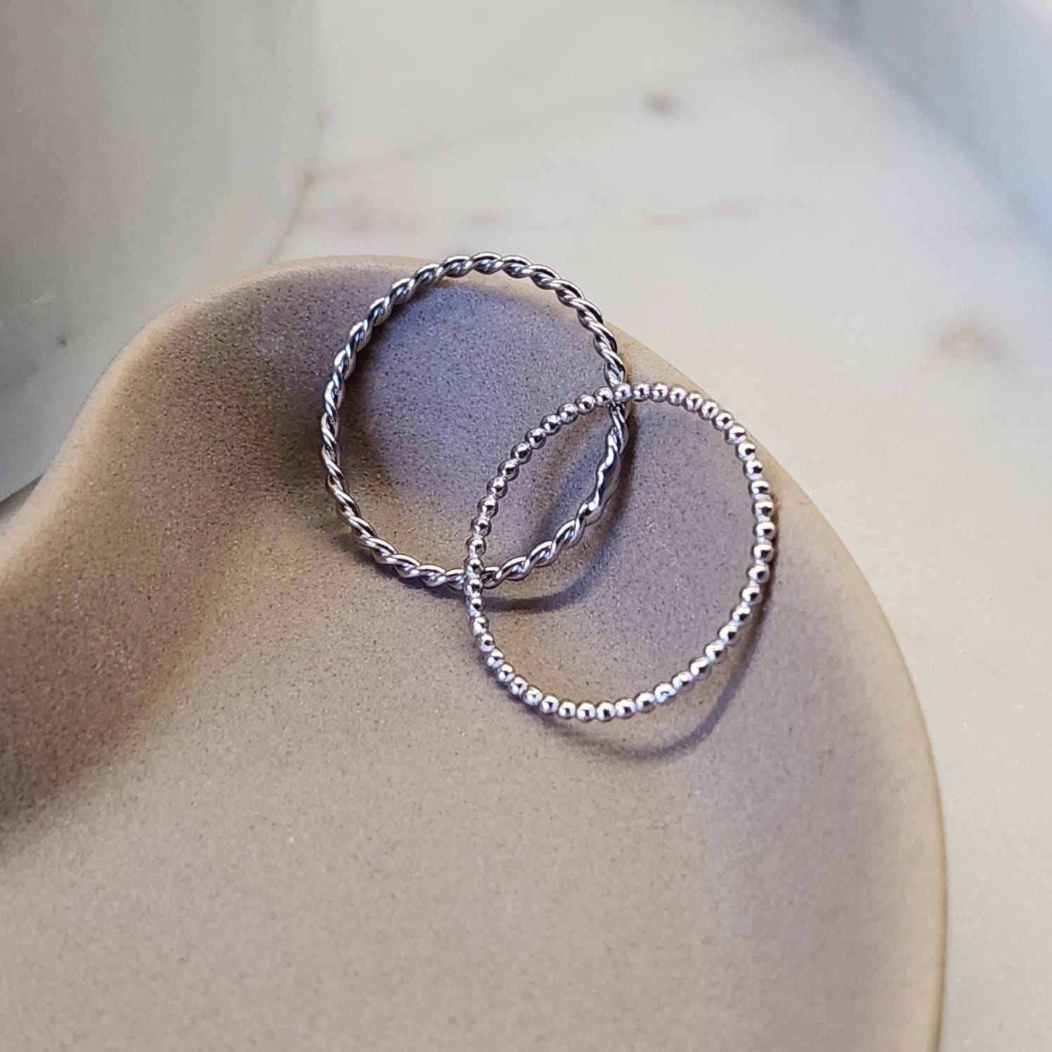 Fine and Yonder Rings 6 Silver Stack Twin