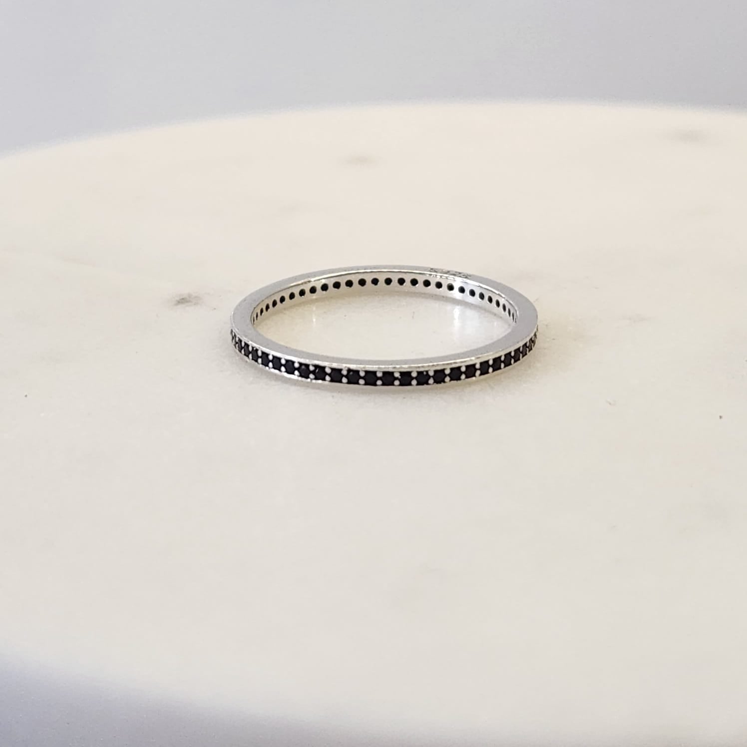 Fine and Yonder Rings Eternity Black Zircon Ring