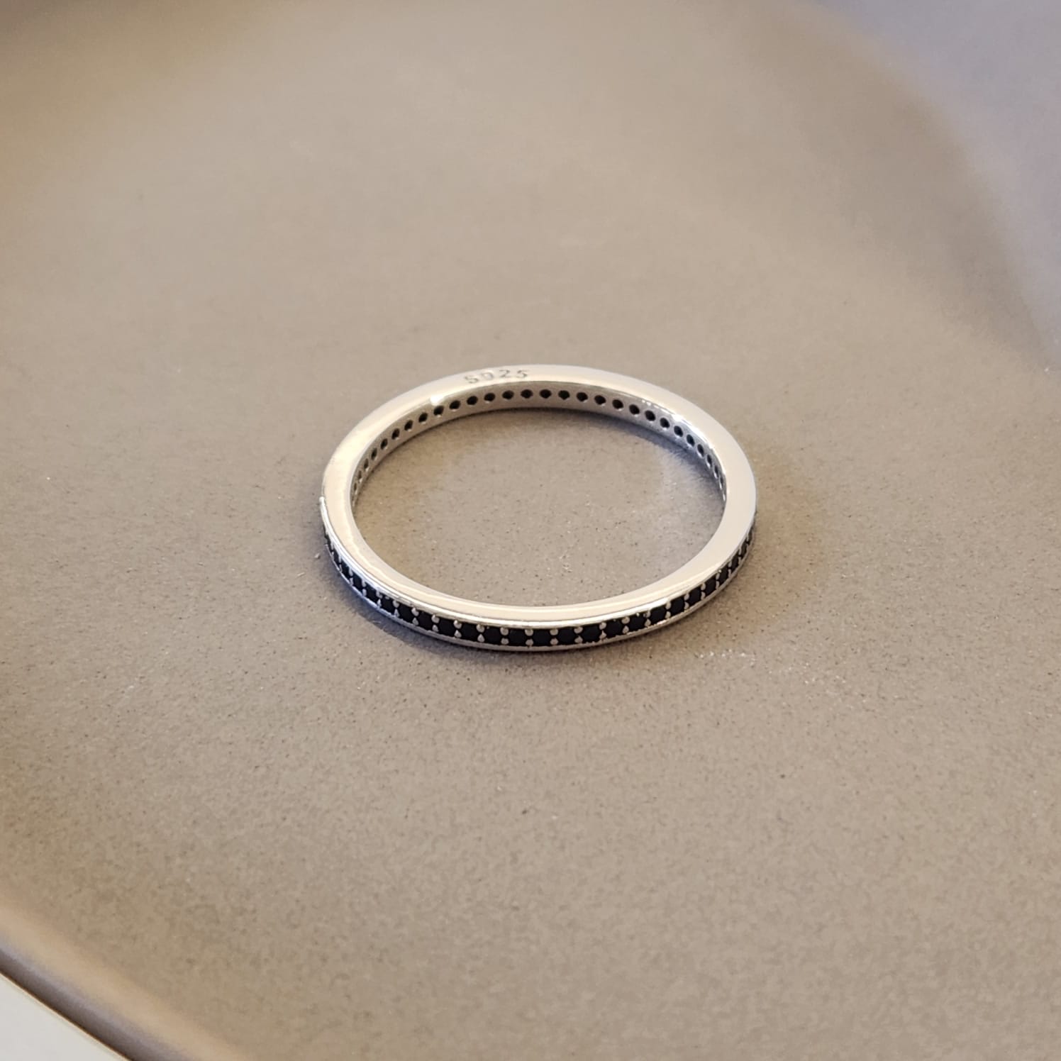 Fine and Yonder Rings Eternity Black Zircon Ring