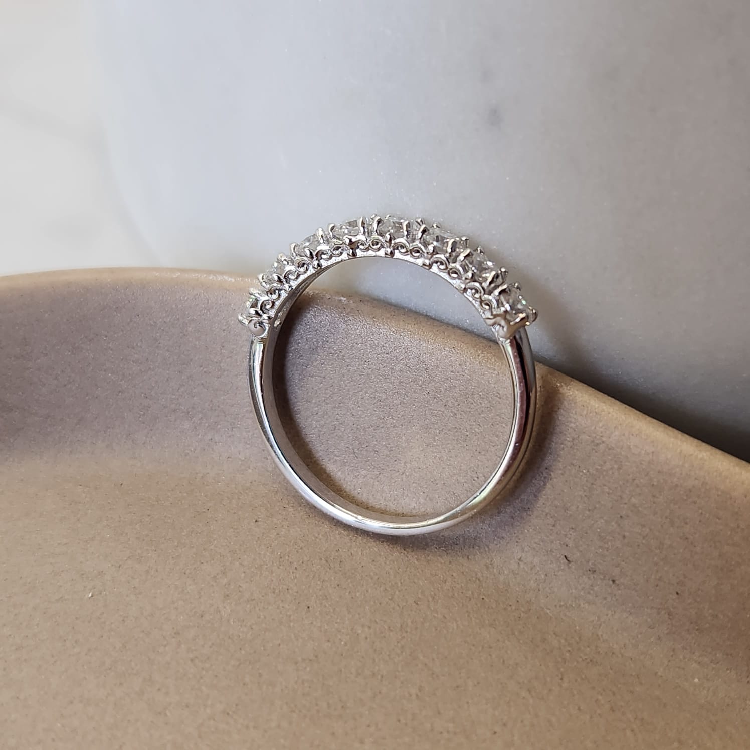 Suprene Collective Half Eternity Moissanite Ring