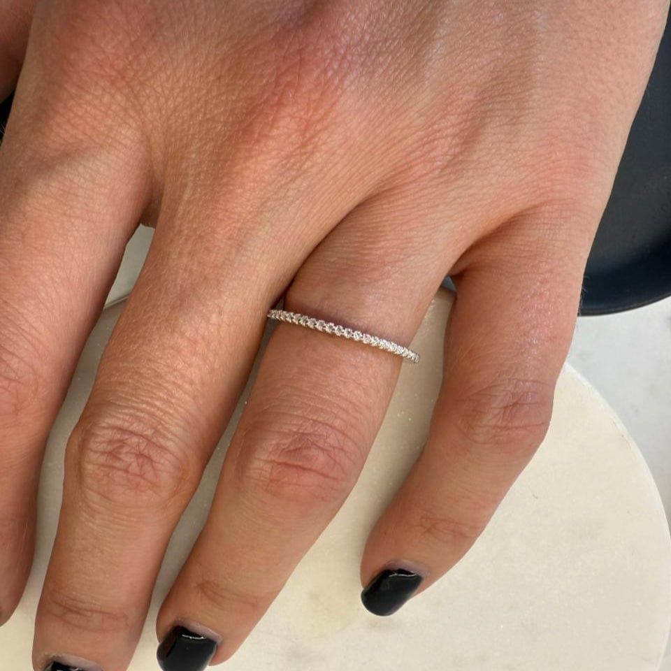 Fine and Yonder Rings Full Eternity Moissanite Ring