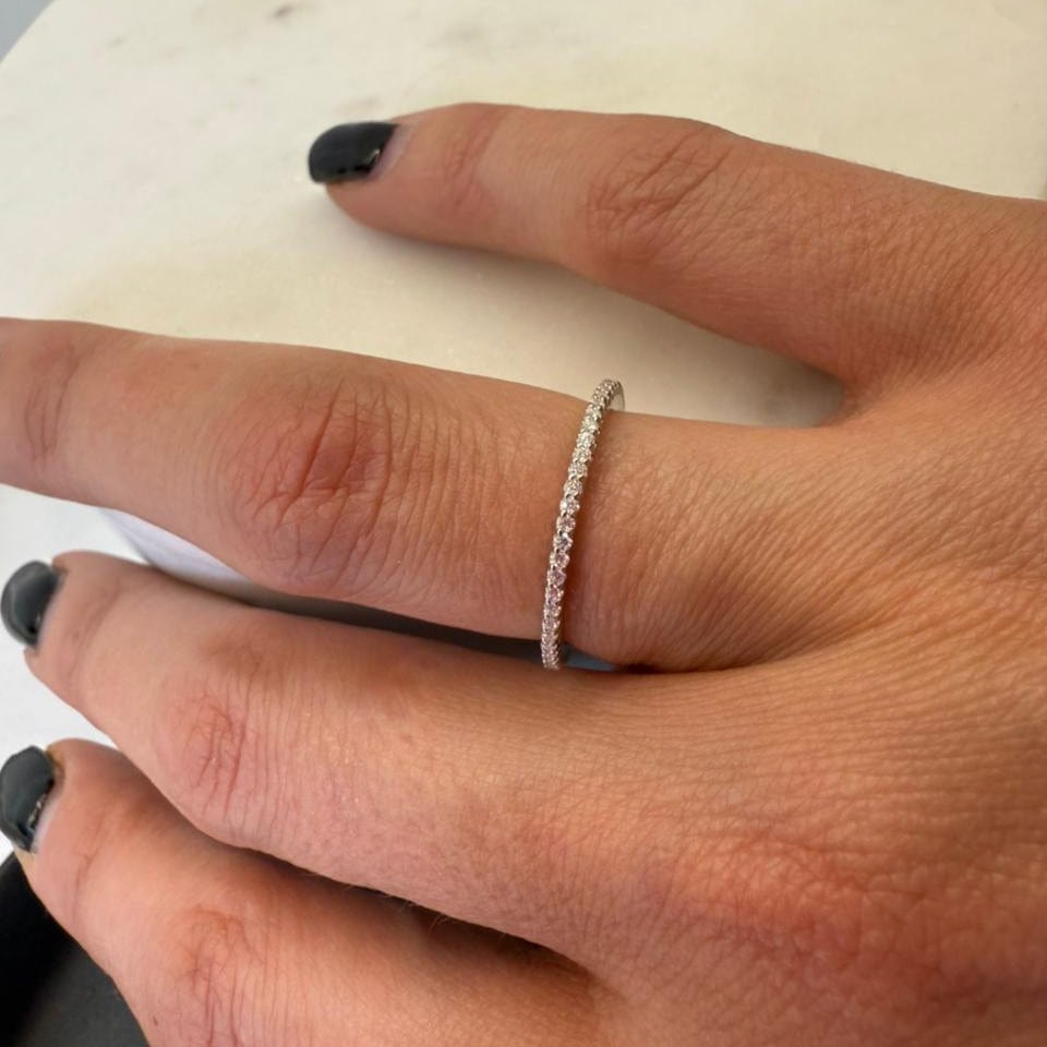 Fine and Yonder Rings Full Eternity Moissanite Ring