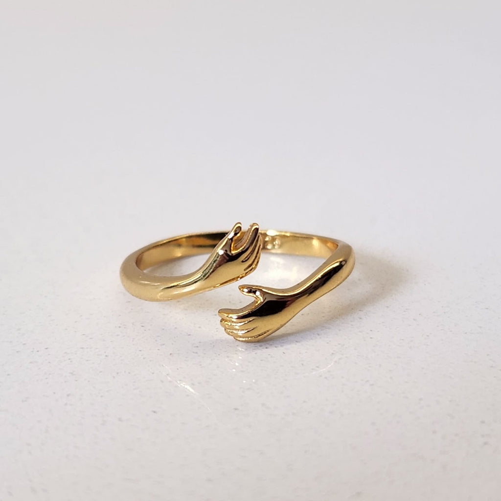 Suprene Bags Gold Sterling Silver Hug Ring