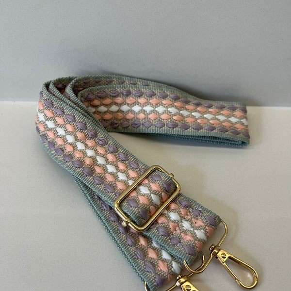 Suprene Bags Handbag & Wallet Accessories Bag Strap - Woven Diamond Pastel