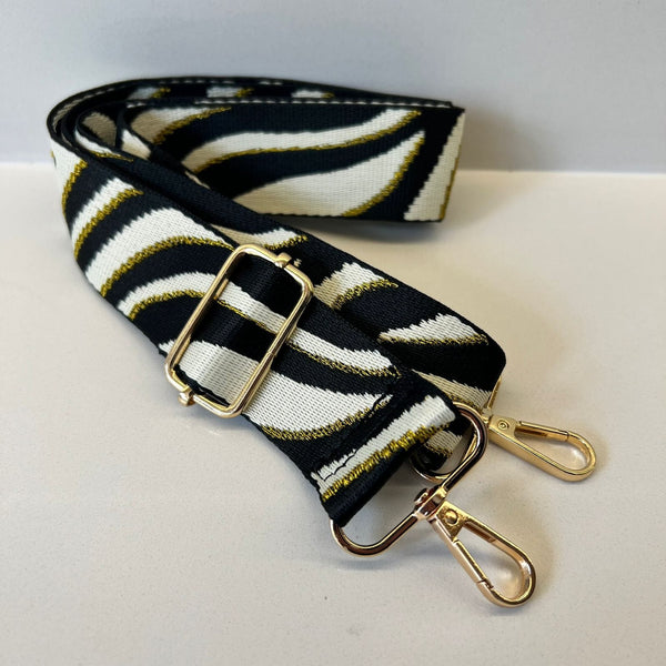 Suprene Bags Handbag & Wallet Accessories Bag Strap - Zebra Gold