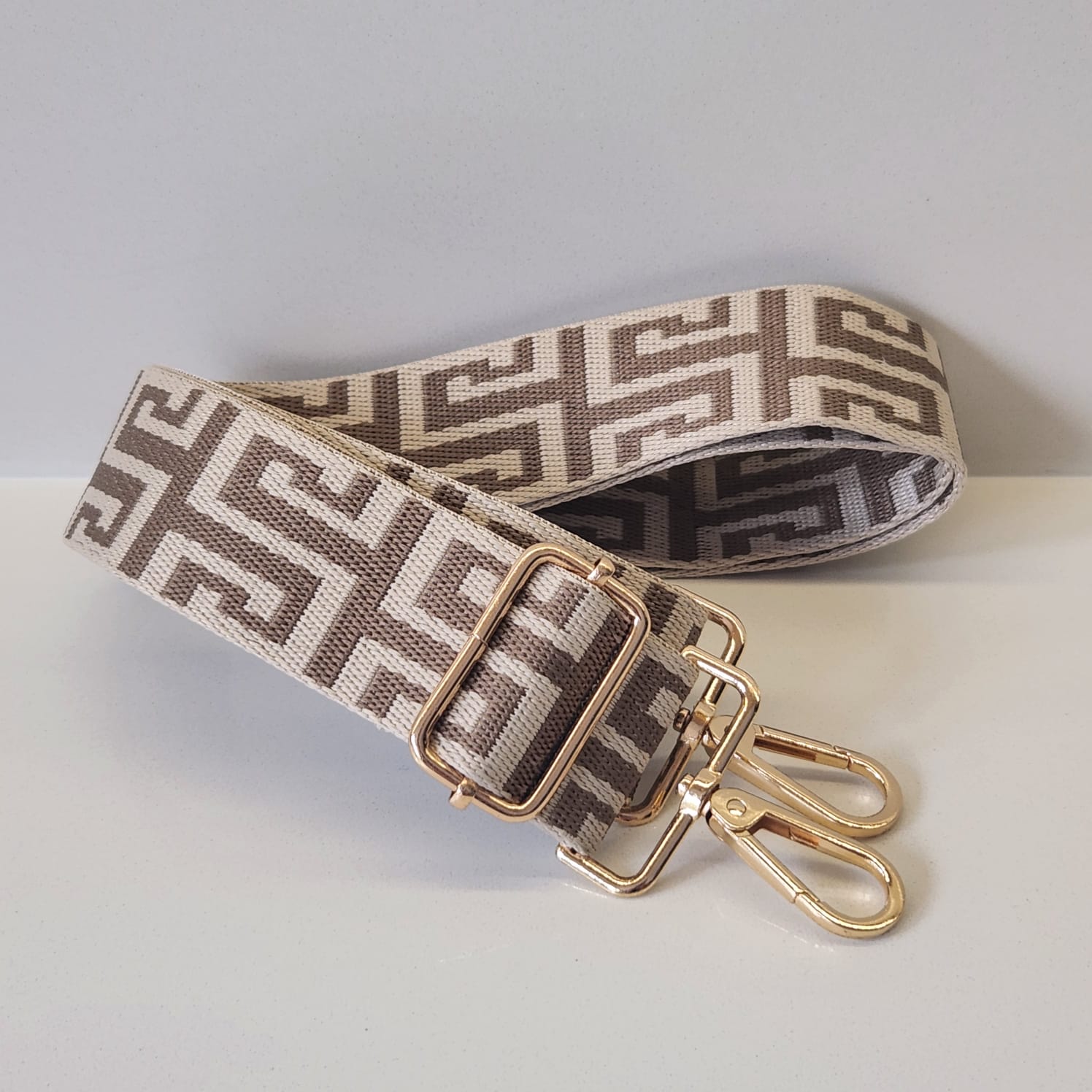 Suprene Bags Handbag & Wallet Accessories Beige Bag Strap - Celtic Weave