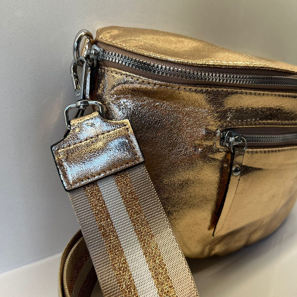 Suprene Bags Handbags Double Zipper - Gold Hardware