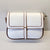 Suprene Bags Handbags White & Tan Classic Crossbody Bag