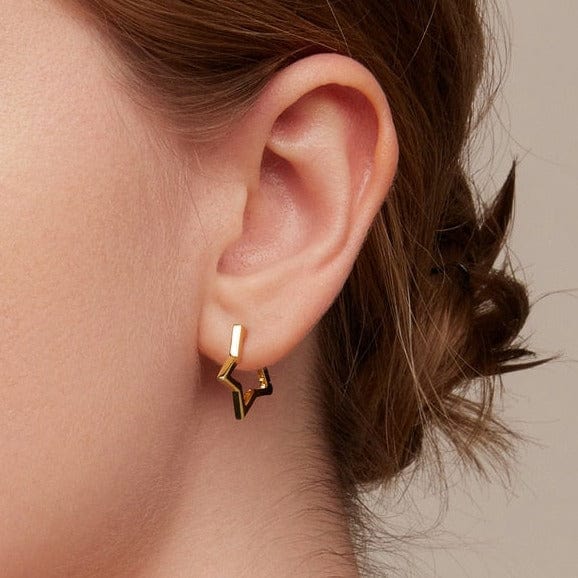 Star Huggie Earrings Suprene Collective all colour options flat lay