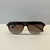 Suprene Bags Sunglasses Brown Gradient Retro Bar Sunglasses