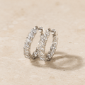 Suprene Collective Earrings 13 Stone Moissanite Huggie Earrings
