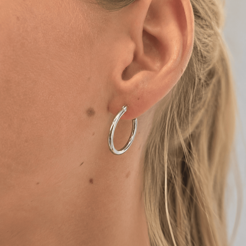 Suprene Collective Earrings Silver Hoop Earrings