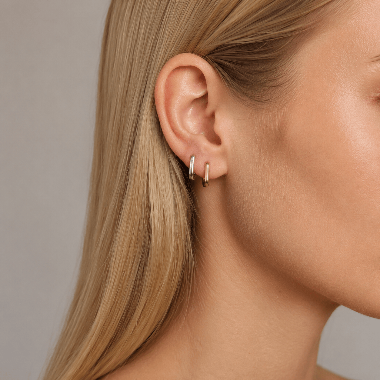 Suprene Collective Earrings Square Huggie Earrings