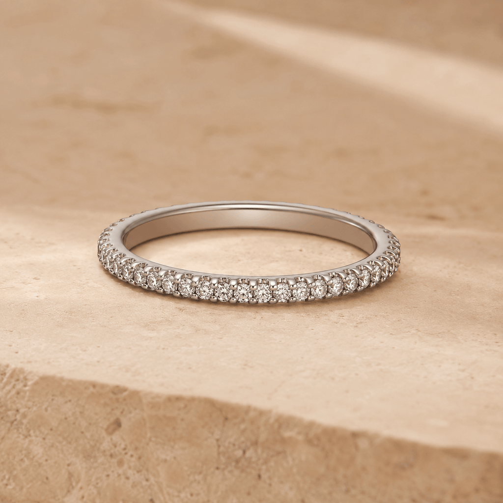 Suprene Collective Rings 6 Full Eternity Moissanite Ring