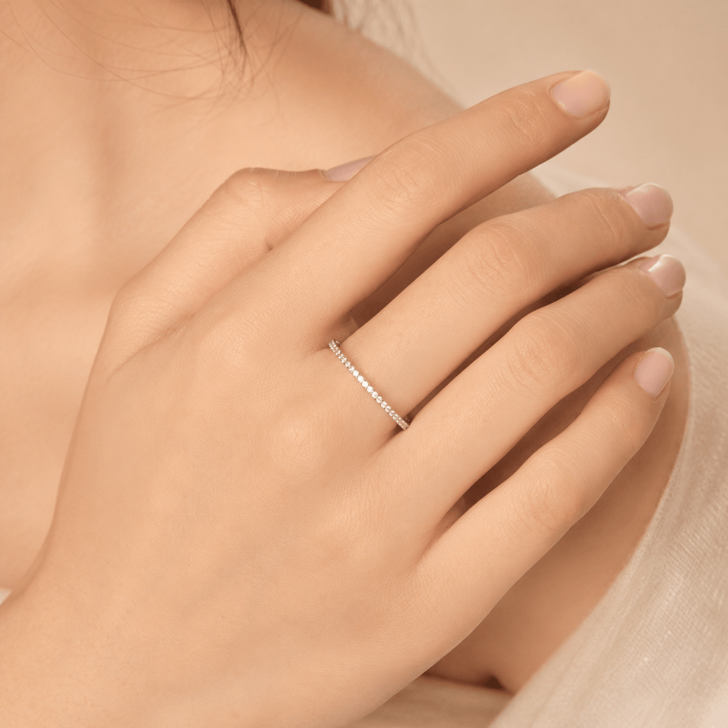 Suprene Collective Rings Full Eternity Moissanite Ring