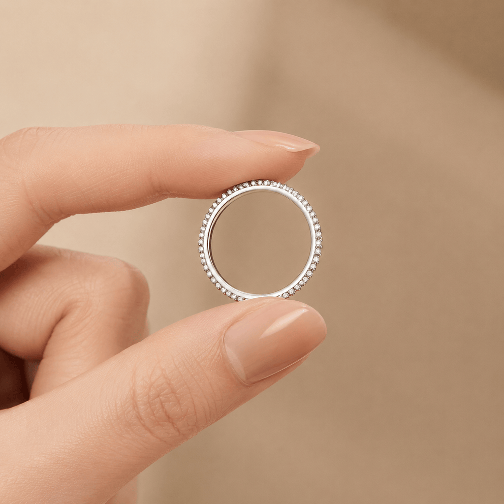 Suprene Collective Rings Full Eternity Moissanite Ring