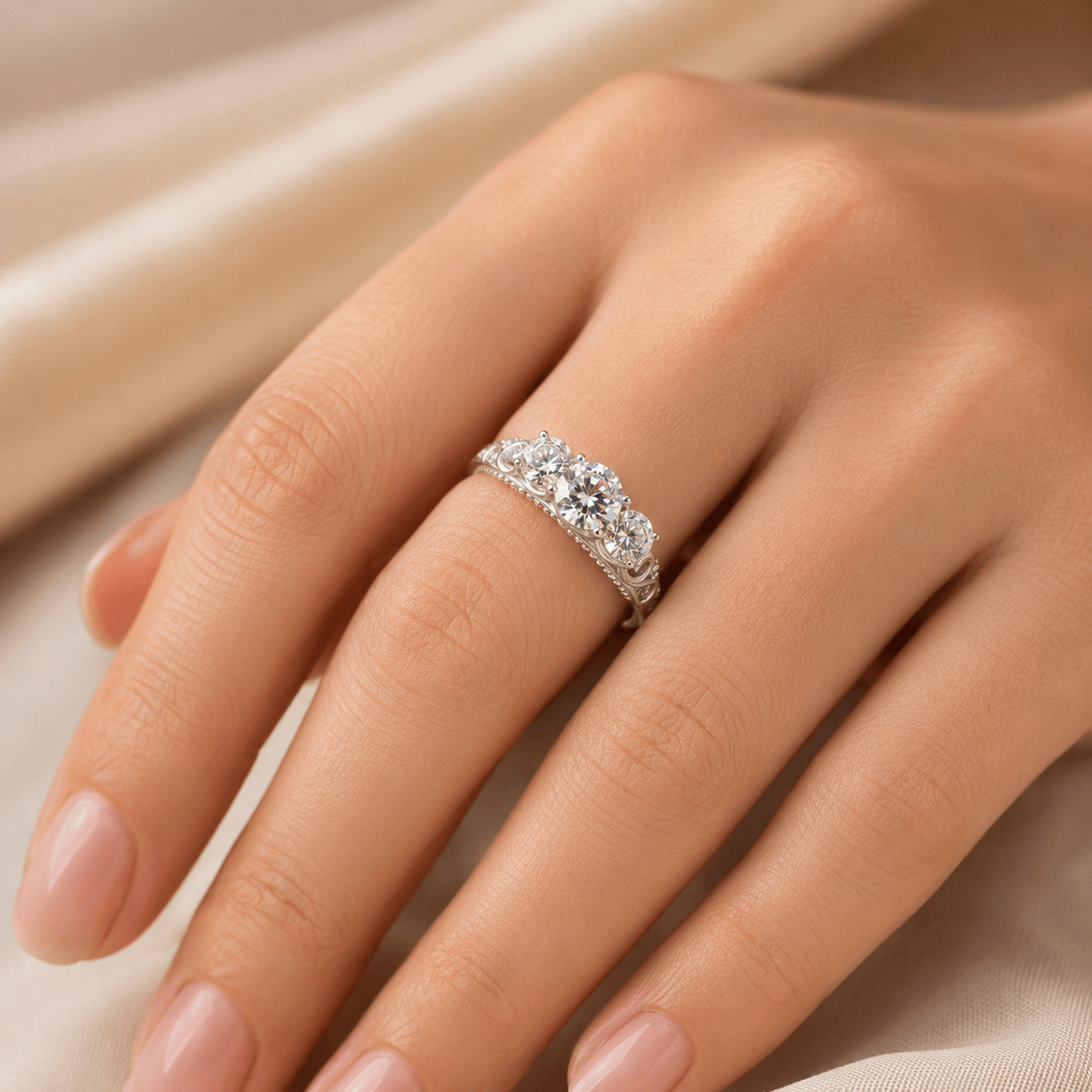Suprene Collective Rings Grace Moissanite Ring