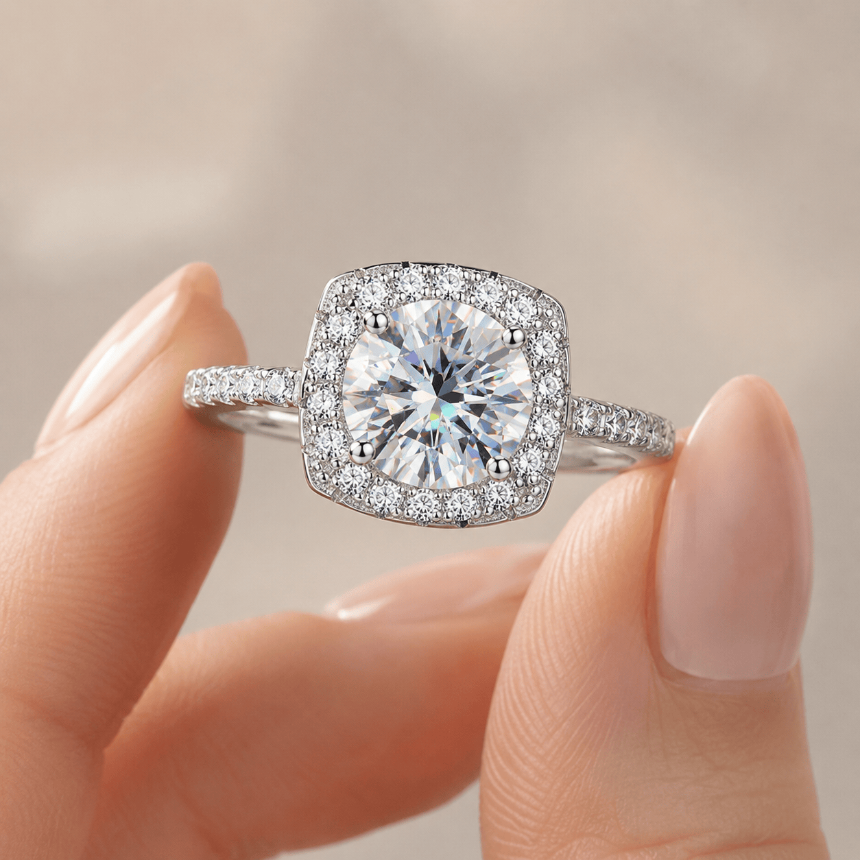 Suprene Collective Rings Luna Moissanite Ring
