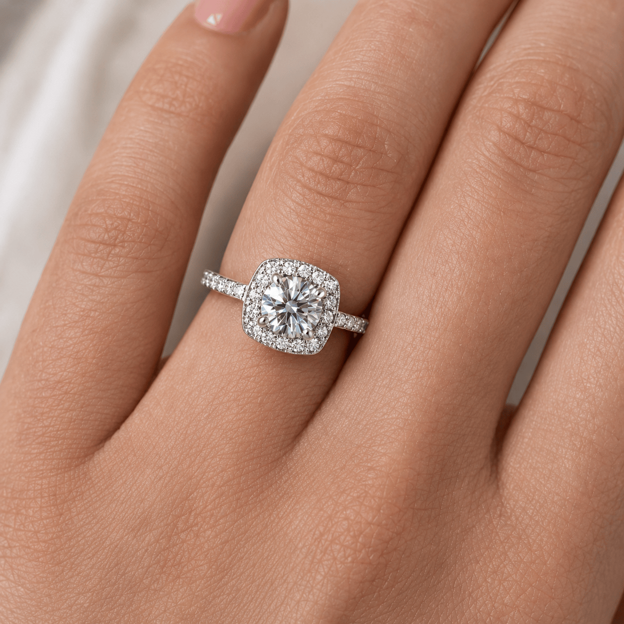 Suprene Collective Rings Luna Moissanite Ring