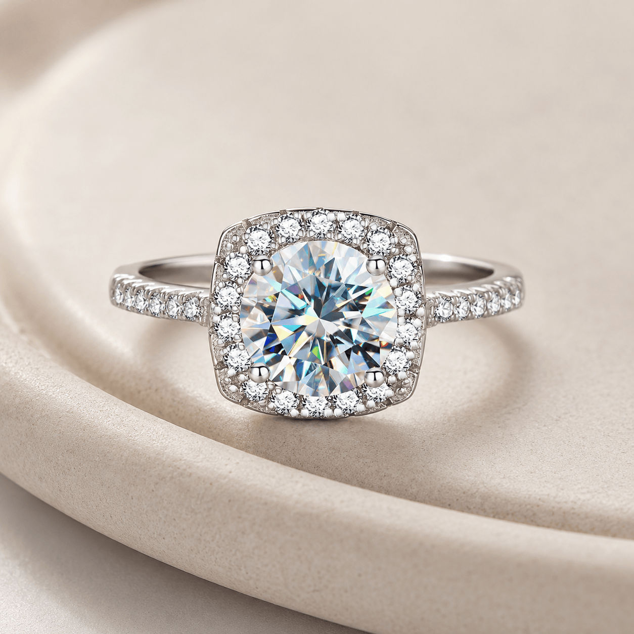 Suprene Collective Rings Luna Moissanite Ring