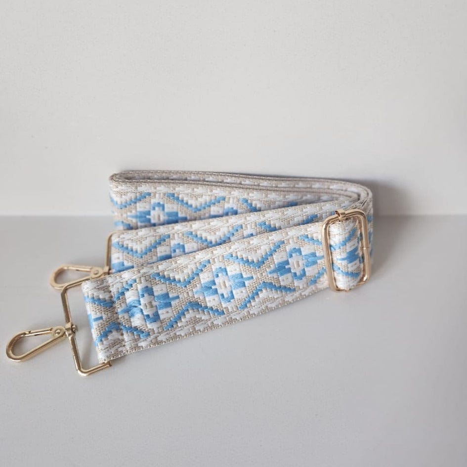 Suprene Bags Blue Bag Strap-Vintage Pattern Collection