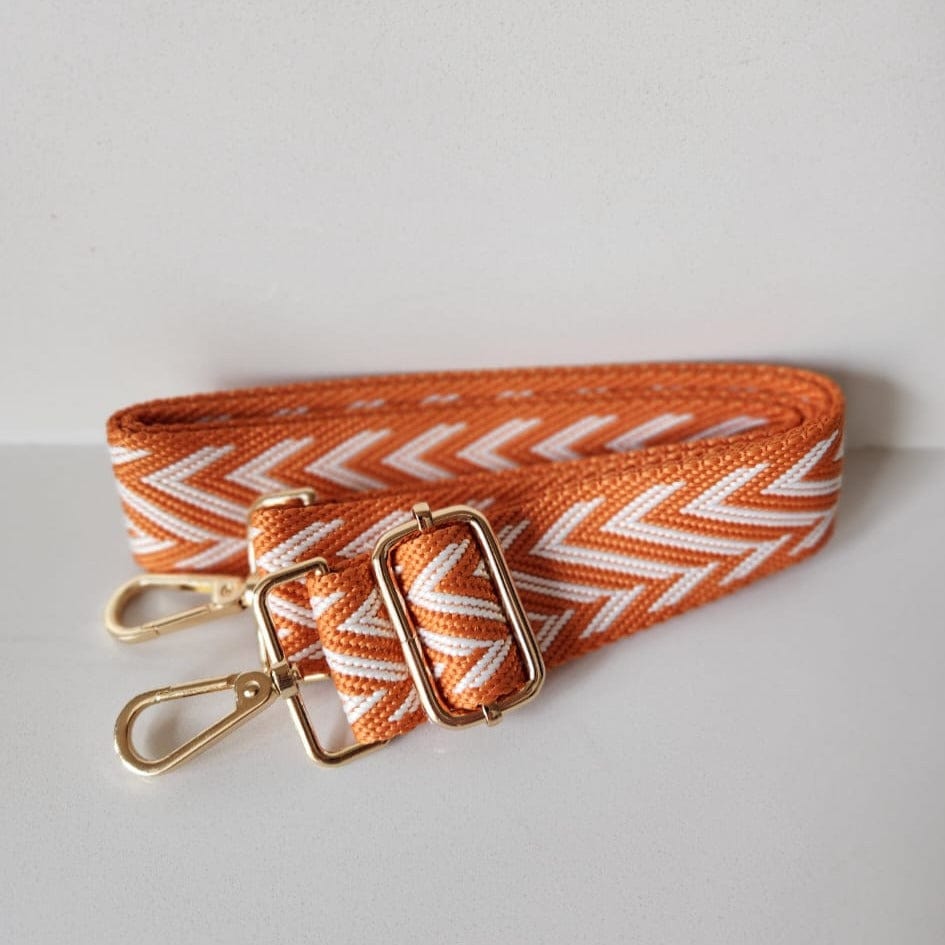 Suprene Bags Handbag & Wallet Accessories Bag Strap - Chevron Pumpkin