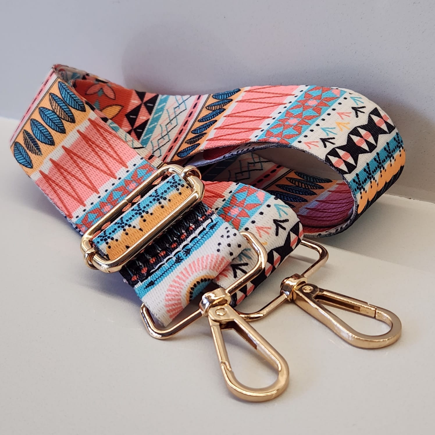 Suprene Bags Handbag & Wallet Accessories Bag Strap - Coral Art