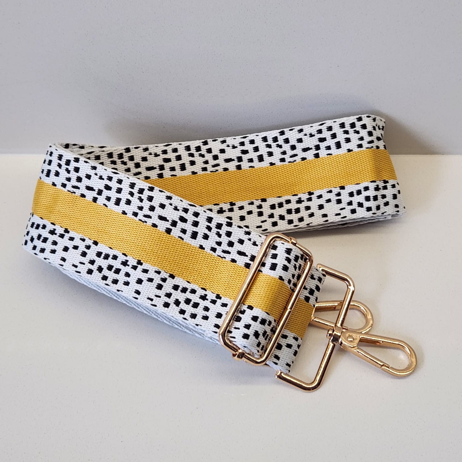 Suprene Bags Handbag & Wallet Accessories Bag strap-Yellow Dalmatian dot
