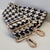 Suprene Bags Handbag & Wallet Accessories Black & Beige Bag Strap - Houndstooth