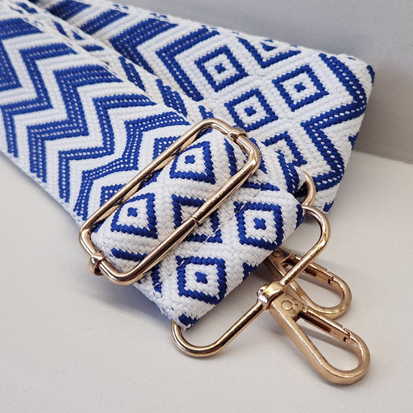 Suprene Bags Handbag & Wallet Accessories Blue Bag Strap-Santorini