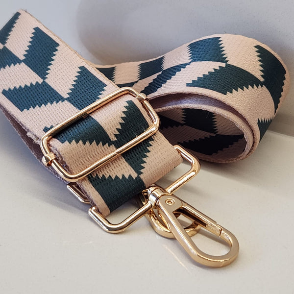 Suprene Bags Handbag & Wallet Accessories Green Bag Strap - Checkered Dovetail
