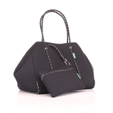 Suprene Bags Handbags Black Neoprene Tote