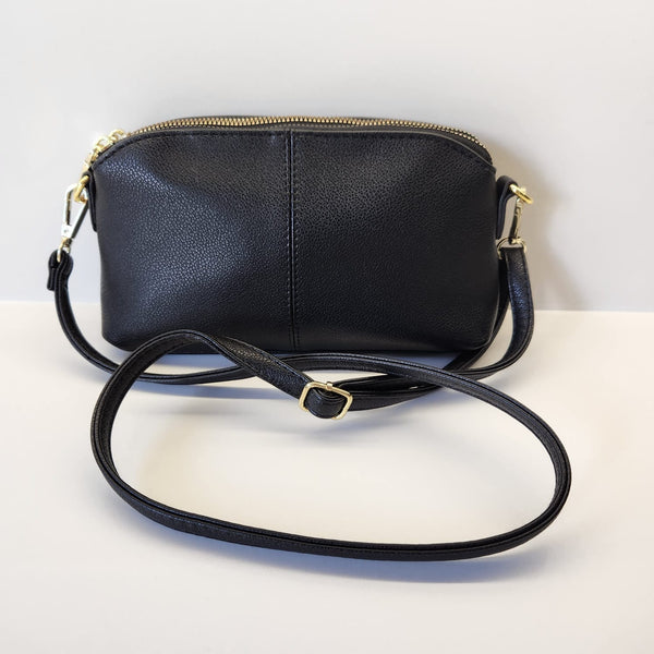 Suprene Bags Handbags Black Swift Crossbody Bag