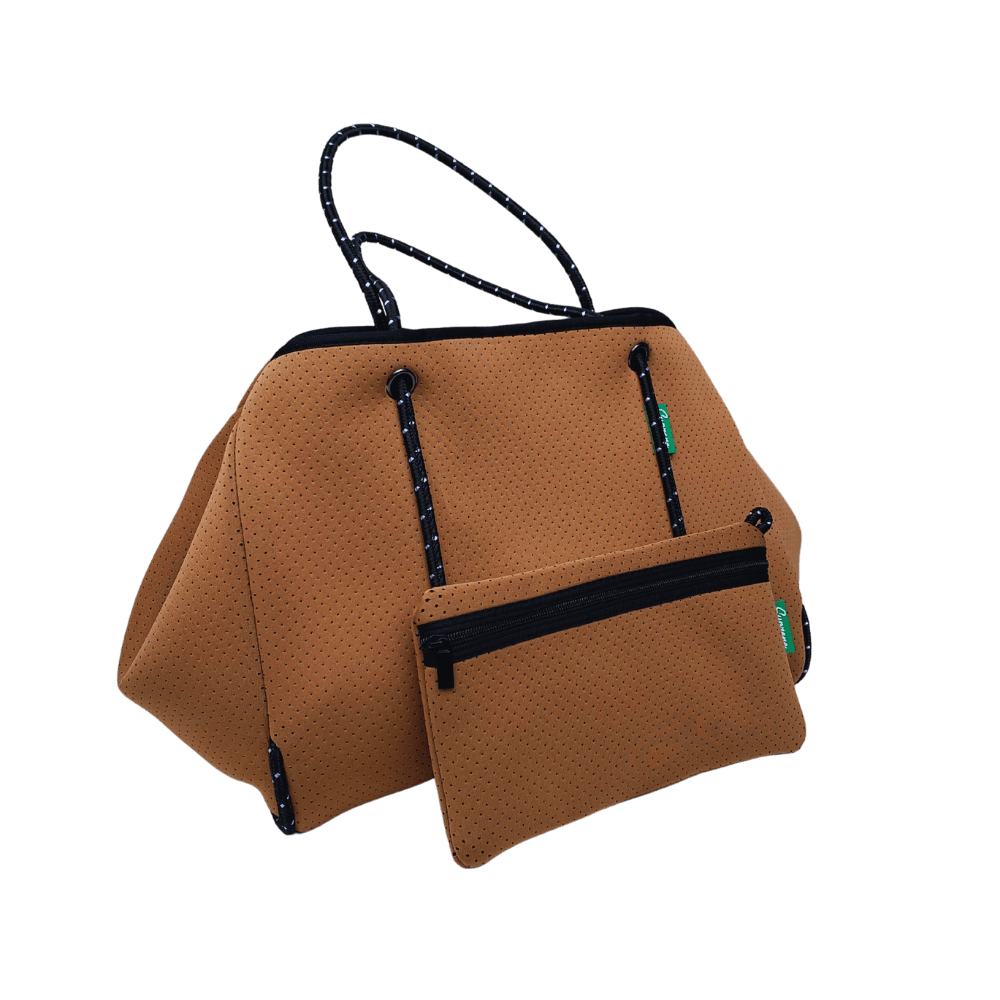 Suprene Bags Handbags Tan Neoprene Tote